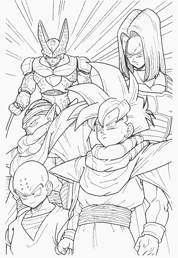 dbz warriors coloring pages - photo #11