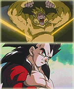 Vegeta SS4, transformed from the Super Saiyan Oozaru